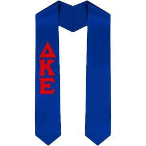 Custom Delta Kappa Epsilon DKE Graduation Stole Sash(Royal Blue)