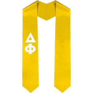 Custom Delta Phi Graduation Stole Sash(Gold)