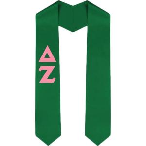 Custom Delta Zeta Graduation Stole Sash(Kelly Green)