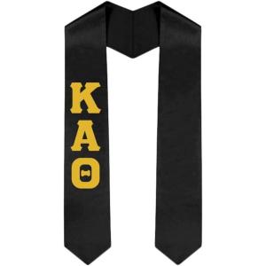 Custom Kappa Alpha Theta Graduation Stole Sash(Black)