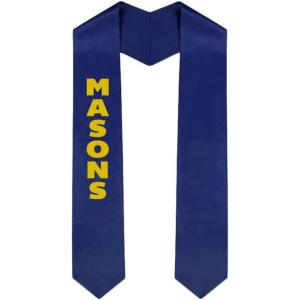 Custom Masons Graduation Stole Sash(Navy Blue)