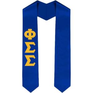 Custom Phi Sigma Sigma Graduation Stole Sash(Royal Blue)