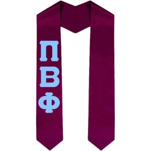 Custom Pi Beta Phi Graduation Stole Sash(Maroon)