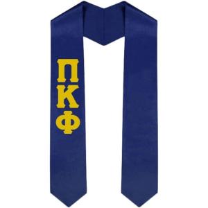 Custom Pi Kappa Phi PI PHI Graduation Stole Sash(Navy Blue)