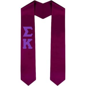 Custom Sigma Kappa Graduation Stole Sash(Maroon)