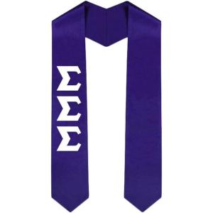 Custom Sigma Sigma Sigma Graduation Stole Sash(Purple)