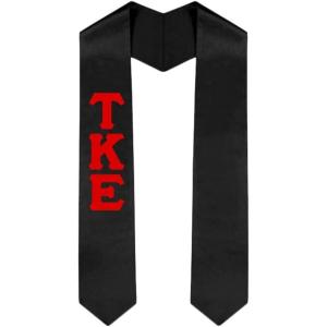 Custom Tau Kappa Epsilon TKE Graduation Stole Sash(Black)