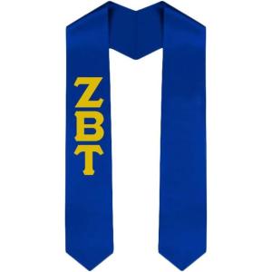 Custom Zeta Beta Tau ZBT Graduation Stole Sash(Royal Blue)