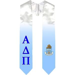 Greekgear Alpha Delta Pi Extra Fancy Simple Greek Graduation Stole W Crest