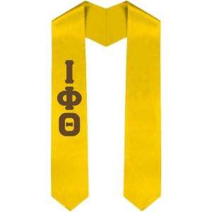 Greekgear Custom Iota Phi Theta Graduation Stole Sash(Gold)