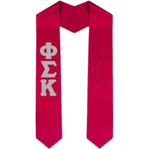Greekgear Custom Phi Sigma Kappa Graduation Stole Sash(Red)
