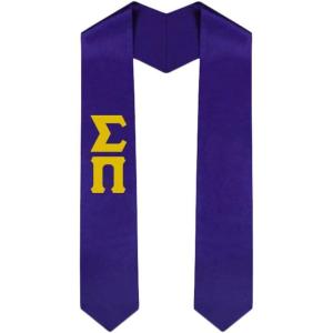 Greekgear Custom Sigma Pi Graduation Stole Sash(Purple)