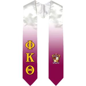 Greekgear Phi Kappa Theta Extra Fancy Simple Greek Graduation Stole W Crest