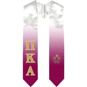 Greekgear Pi Kappa Alpha PIKE Extra Fancy Simple Greek Graduation Stole W Crest
