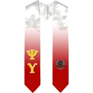 Greekgear Psi Upsilon Extra Fancy Simple Greek Graduation Stole W Crest