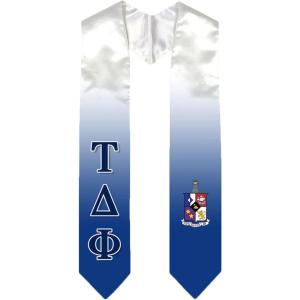 Greekgear Tau Delta Phi Extra Fancy Simple Greek Graduation Stole W Crest