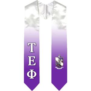 Greekgear Tau Epsilon Phi Extra Fancy Simple Greek Graduation Stole W Crest