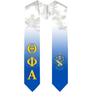 Greekgear Theta Phi Alpha Extra Fancy Simple Greek Graduation Stole W Crest