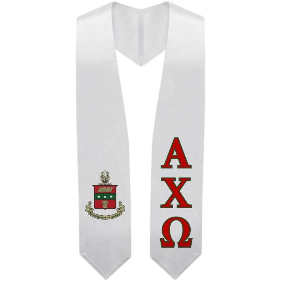 imageGreekgear Alpha Chi Omega Super Crest Shield Graduation Stole