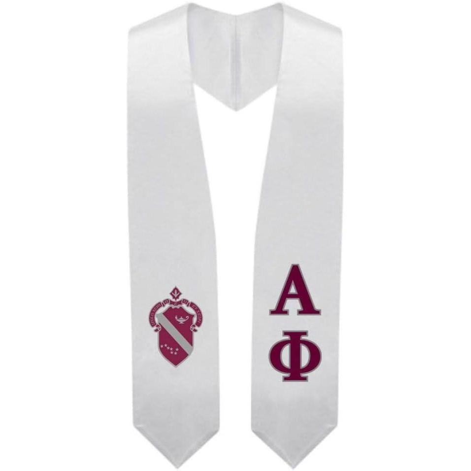 imageGreekgear Alpha Phi Super Crest Shield Graduation Stole