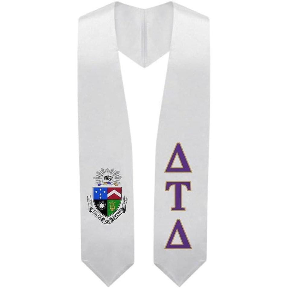 imageGreekgear Delta Tau Delta DTD Super Crest  Shield Graduation Stole