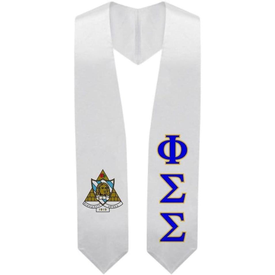 imageGreekgear Phi Sigma Sigma Super Crest Shield Graduation Stole