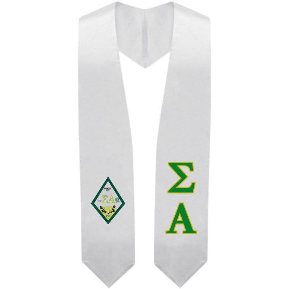 imageGreekgear Sigma Alpha Super Crest Shield Graduation Stole