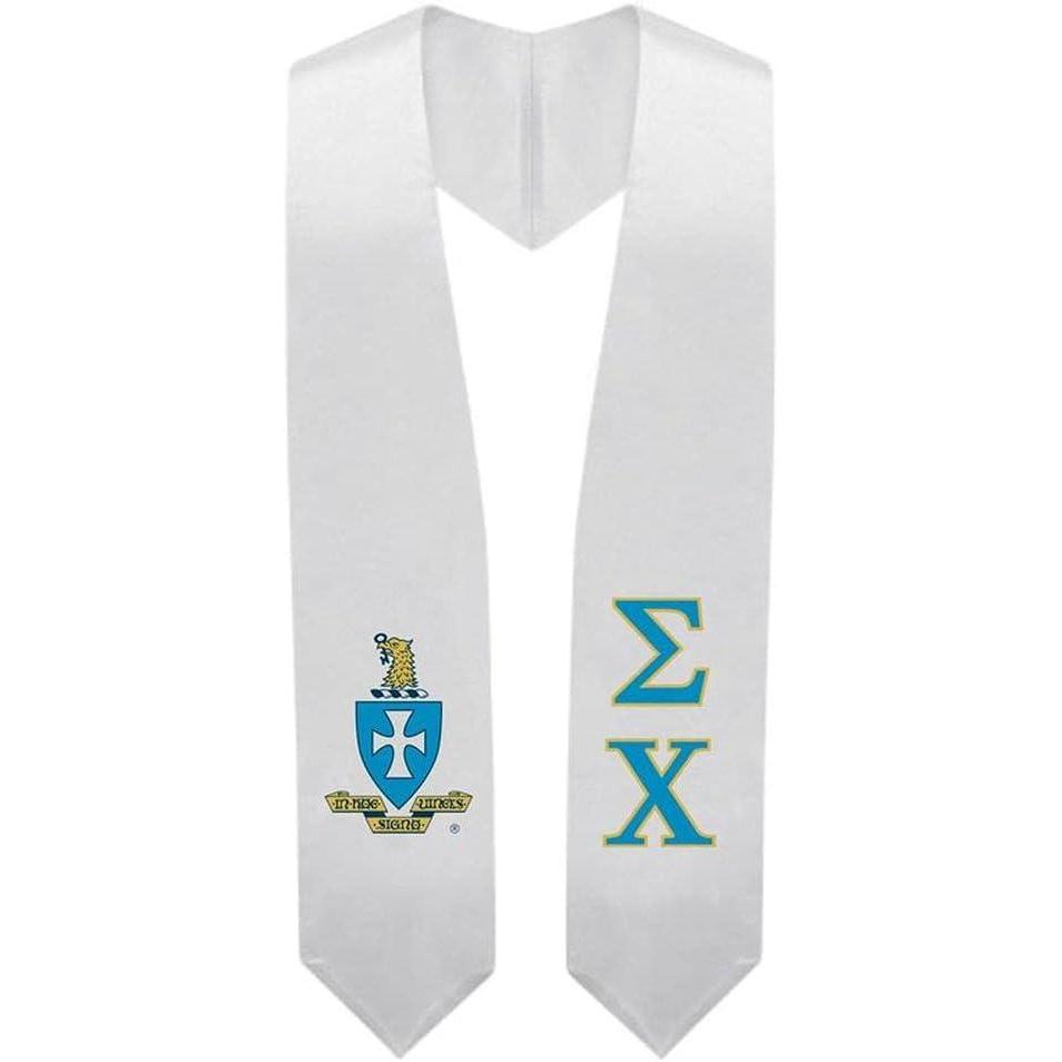 imageGreekgear Sigma Chi Super Crest Shield Graduation Stole