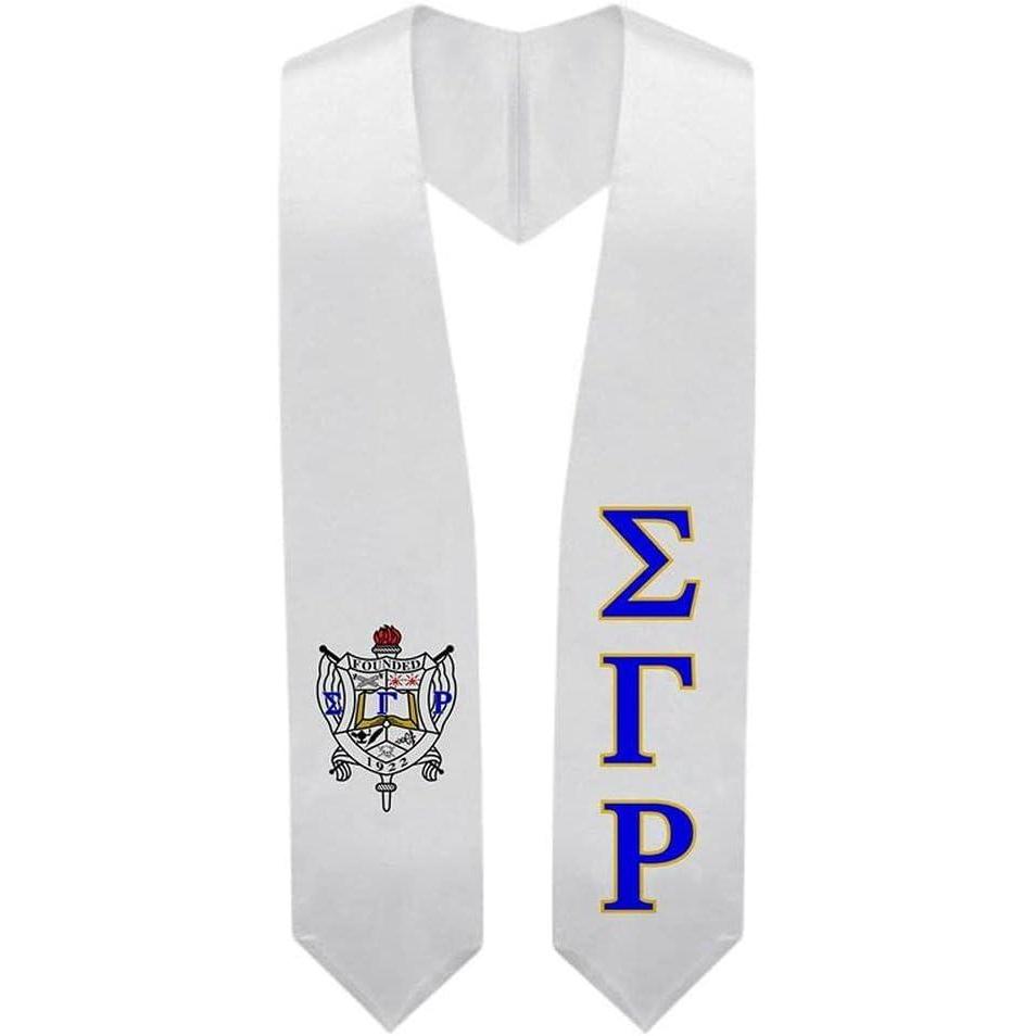 imageGreekgear Sigma Gamma Rho Super Crest Shield Graduation Stole