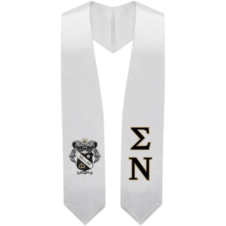 imageGreekgear Sigma Nu Super Crest Shield Graduation Stole