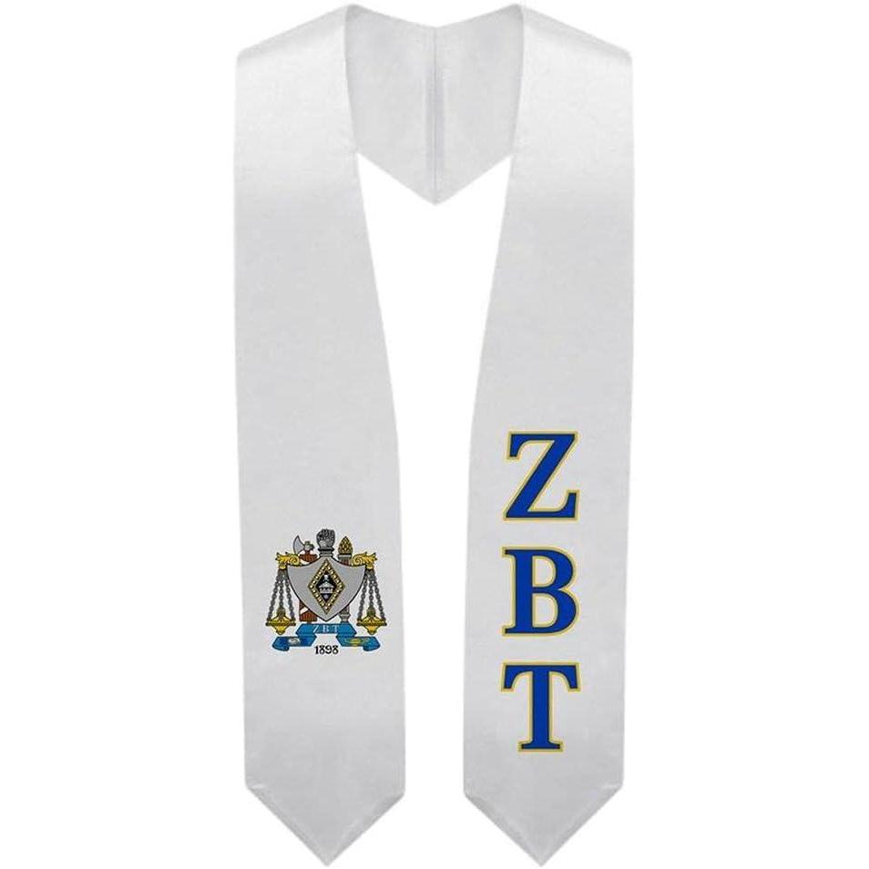 imageGreekgear Zeta Beta Tau ZBT Super Crest  Shield Graduation Stole