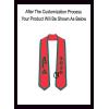 Custom Alpha Gamma Delta Greek 2 Tone Lettered Graduation Sash Stole w/Year(Red W/Forest Green Trim)