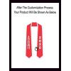 Custom Alpha Omicron Pi Greek 2 Tone Lettered Graduation Sash Stole w/Year(Red W/White Trim)