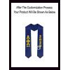 Custom Alpha Phi Omega Greek Lettered Graduation Sash Stole with Year(Navy Blue)