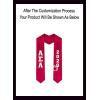 Custom Alpha Sigma Alpha ASA Greek Lettered Graduation Sash Stole with Year(Red)
