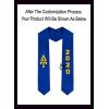 Custom Delta Upsilon DU Greek Lettered Graduation Sash Stole with Year(Royal Blue)