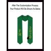 Custom Farmhouse Greek Lettered Graduation Sash Stole with Year(Forest Green)