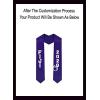 Custom Fiji Greek Lettered Graduation Sash Stole with Year(Purple)