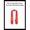 Custom Kappa Alpha Greek 2 Tone Lettered Graduation Sash Stole w/Year(Red W/White Trim)