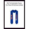 Custom Kappa Delta Rho Greek Lettered Graduation Sash Stole with Year(Royal Blue)