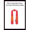 Custom Phi Kappa Tau Greek 2 Tone Lettered Graduation Sash Stole w/Year(Red W/White Trim)