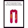 Custom Phi Kappa Tau Greek Lettered Graduation Sash Stole with Year(Red)