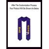 Custom Phi Sigma Pi Greek Lettered Graduation Sash Stole with Year(Purple)