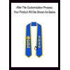 Custom Phi Sigma Sigma Greek 2 Tone Lettered Graduation Sash Stole w/Year(Royal W/Athletic Gold Trim)