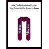 Custom Pi Beta Phi Greek Lettered Graduation Sash Stole with Year(Maroon)