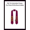 Custom Pi Kappa Alpha Greek 2 Tone Lettered Graduation Sash Stole w/Year(Maroon W/White Trim)