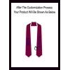 Custom Sigma Kappa Greek 2 Tone Lettered Graduation Sash Stole w/Year(Maroon W/White Trim)