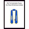 Custom Zeta Beta Tau Greek 2 Tone Lettered Graduation Sash Stole w/Year(Royal W/Athletic Gold Trim)