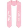 Custom Gamma Phi Beta Greek Lettered Graduation Sash Stole with Year(Pink)
