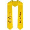 Custom Iota Phi Theta Greek Lettered Graduation Sash Stole with Year(Gold)
